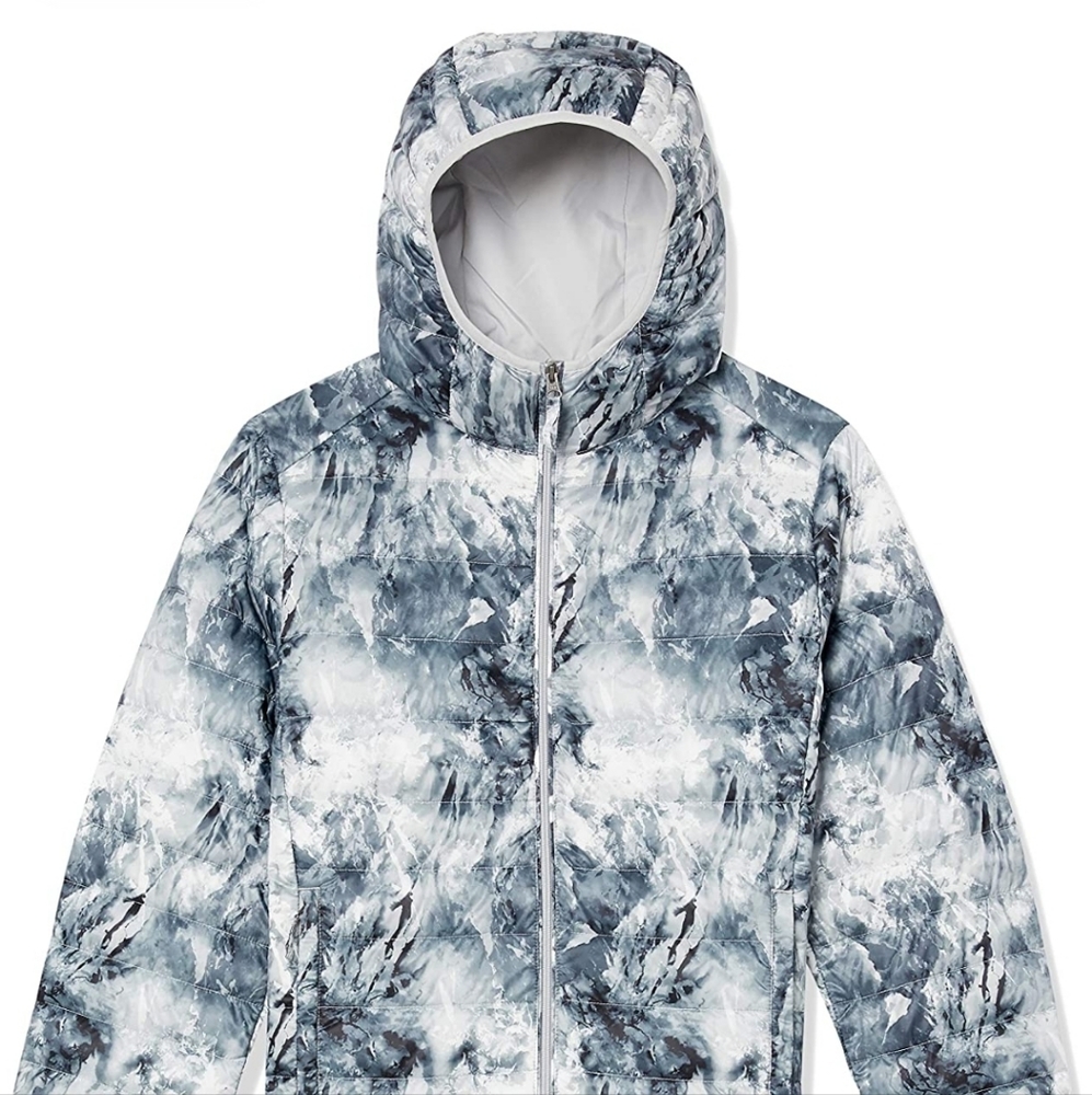 Men's Blue Packable Lightweight Water-resistant Puffer Jacket (Sz: 14)